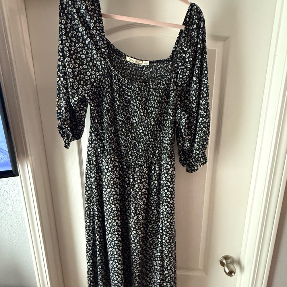 Liberty Love Black Floral Long Sleeve Dress